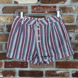 BDG Multi-Colored Striped Shorts